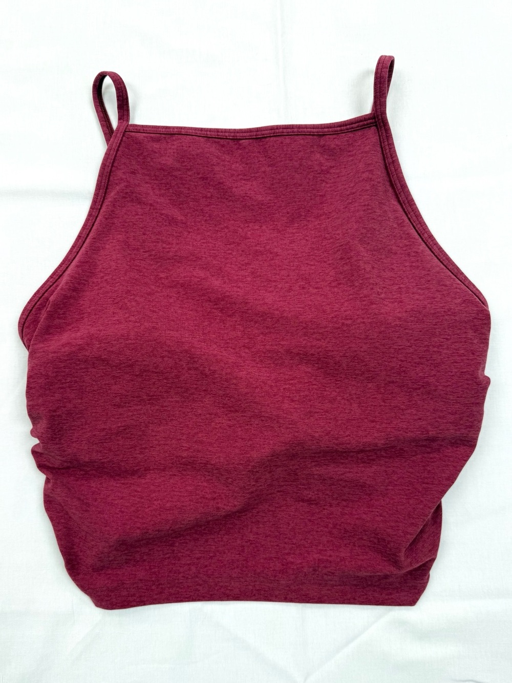 Abercrombie YPB EverydaySOFT High Neck Ruched Crop Tank Built In Bra M